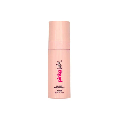 Pink bottle with 'pinkalulu' branding on a white background